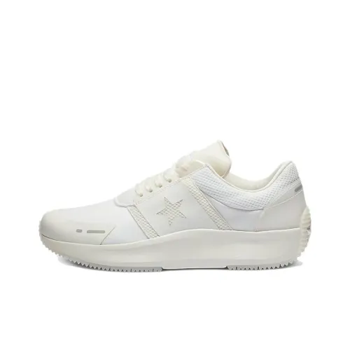 Converse Run Star O Cushioning Wear Resistant Low Top Casual Shoes Women's White Gray