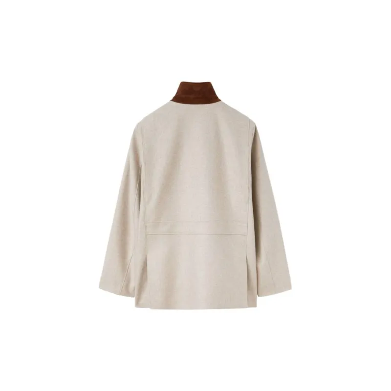 Loro Piana Mini Roadster Jacket Jackets & Coats Women's Light Gray-1