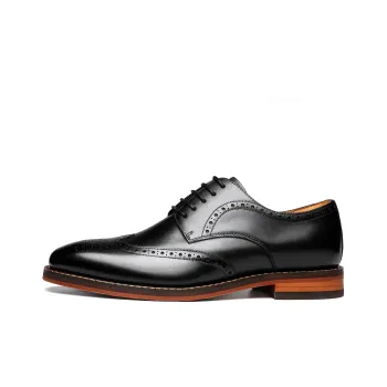 FAPAI Dress Shoes Men Low Top Brown/Black