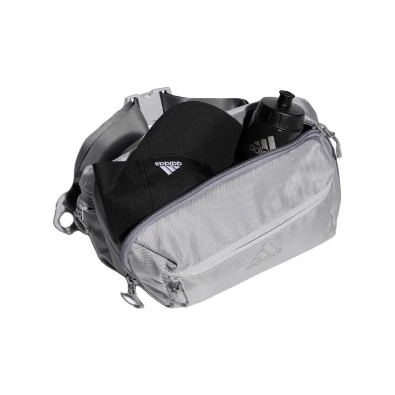 Adidas Nylon Fabric Shoulder Bag Crossbody Bag Fanny Pack Regular Unisex Silver Gray-3
