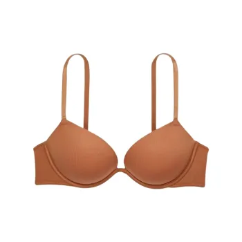 Victoria's Secret PINK 2805 Gathering Style WEAR EVERYWHERE PUSH-UP BRA Collection Bra Women's Honey Brown