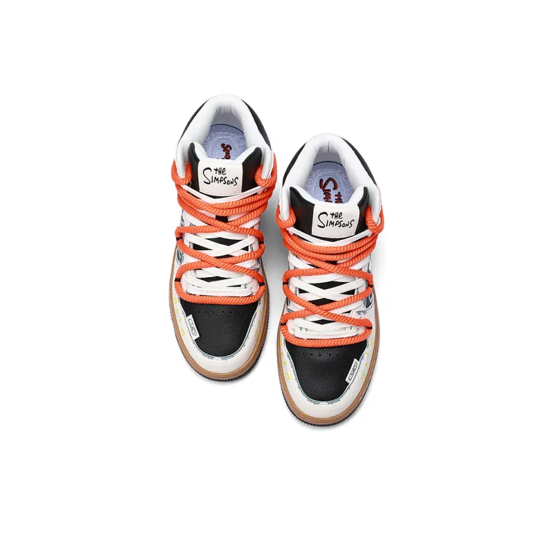 The Simpsons Slip-Resistant Cushioning Wear-Resistant Height Increasing High-Top Skateboard Shoes Unisex-3
