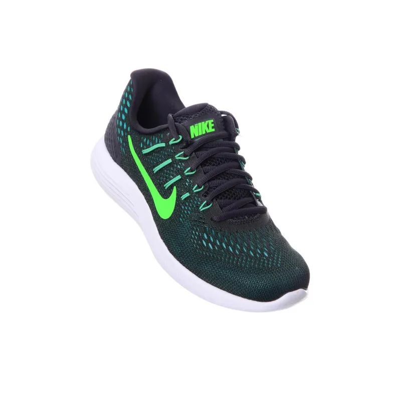 Nike Lunarglide 8 Wear-Resistant Low-Top Running Shoes Men's Black Green-2