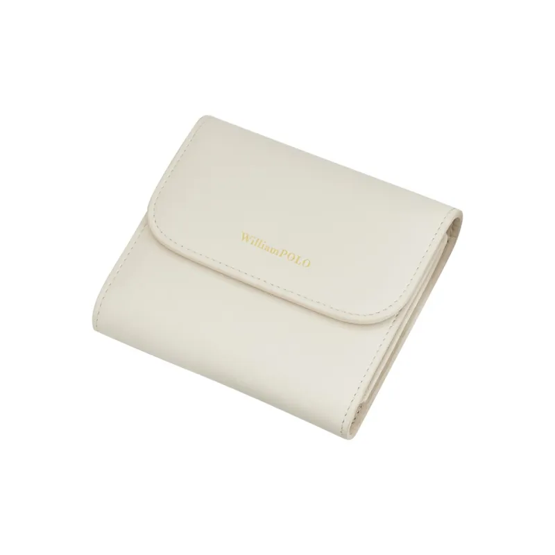 WilliamPOLO Cow Leather Coin Purse Cropped Wallet Regular Women's White/Black/Red/Pink-2