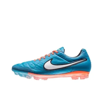 Nike Tiempo Legend 5 AG Rubber Short Studs Breathable Quick Dry Soccer Shoes Men's Blue Orange
