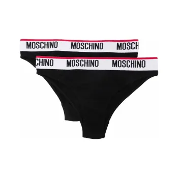 MOSCHINO Logo band Cotton blend Briefs Pack Of Two