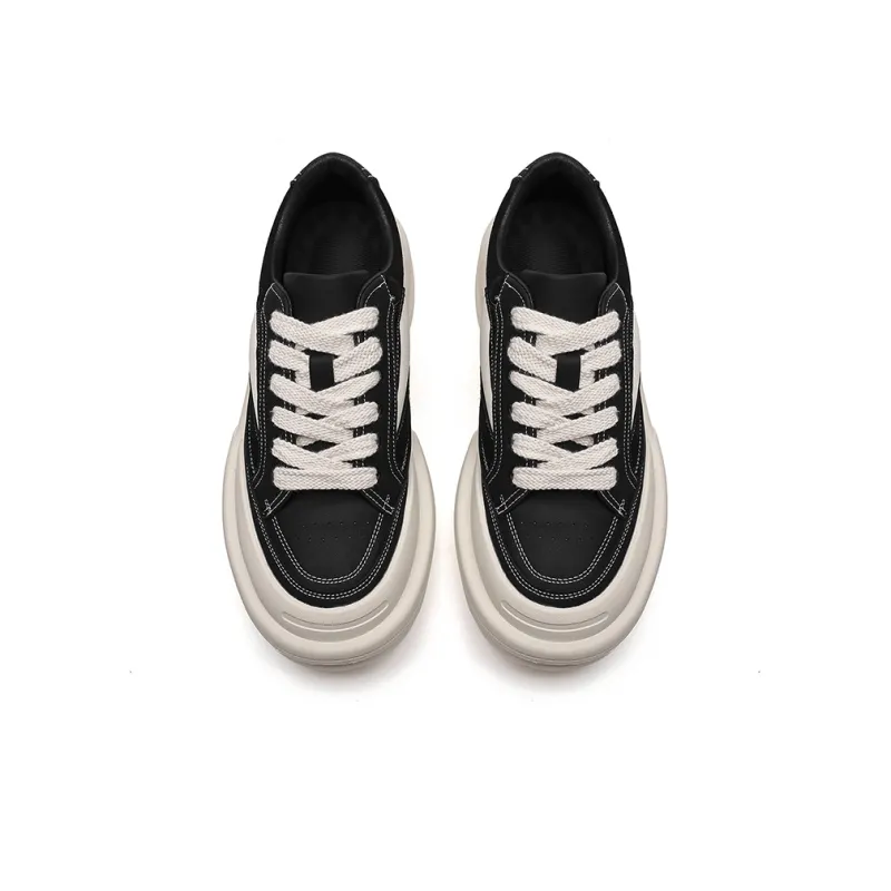 Angelmi Wear Resistant Slip Resistant Low Top Casual Shoes Men's Black-2