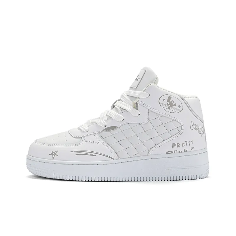 The Simpsons Skateboard Shoes Unisex High Top White/Black/Black & White-1