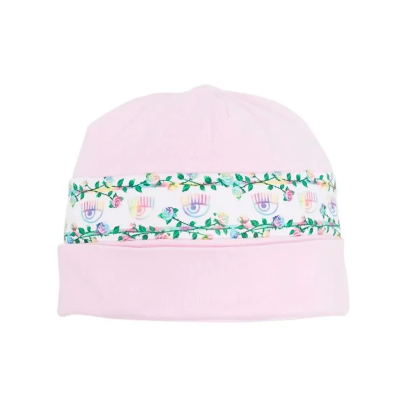 CHIARA FERRAGNI Eyelike print Jersey Beanie-0