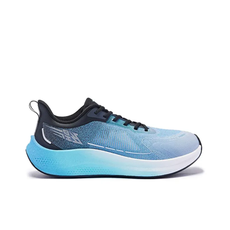 QIAODAN Flying Shadow 3.0 Slip Resistant Rebound Low Top Running Shoes Men's Angel Blue-1