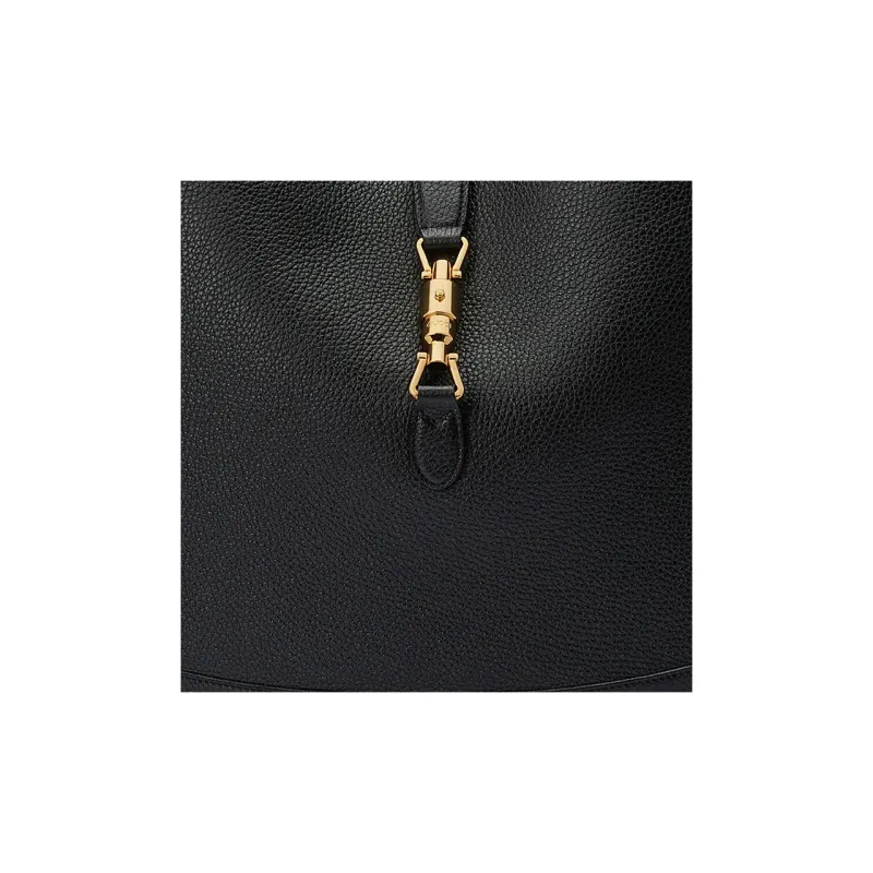 GUCCI Jackie 1961 Leather Crescent Shoulder Bag Shoulder Bag Large Size Women's Black-8