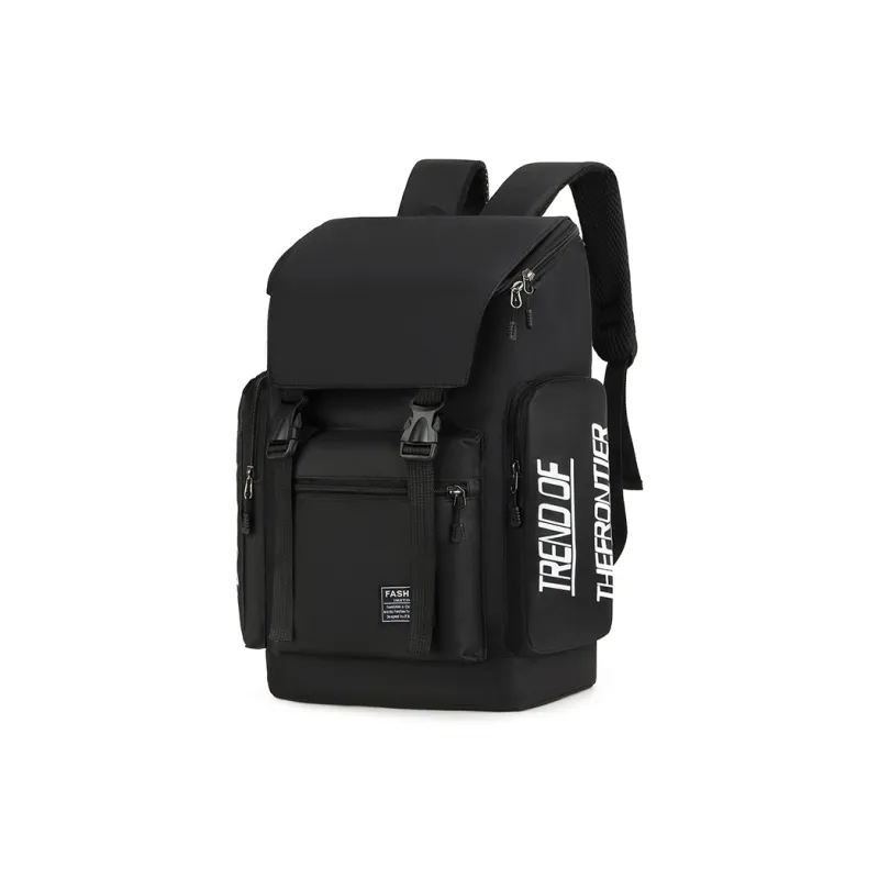 MingLu Oxford Travel Laptop Bag Backpack Regular Unisex Black/Gray-1