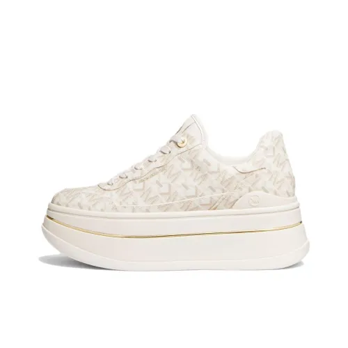 MICHAEL KORS Hayes Low Top Skateboard Shoes Women's Beige