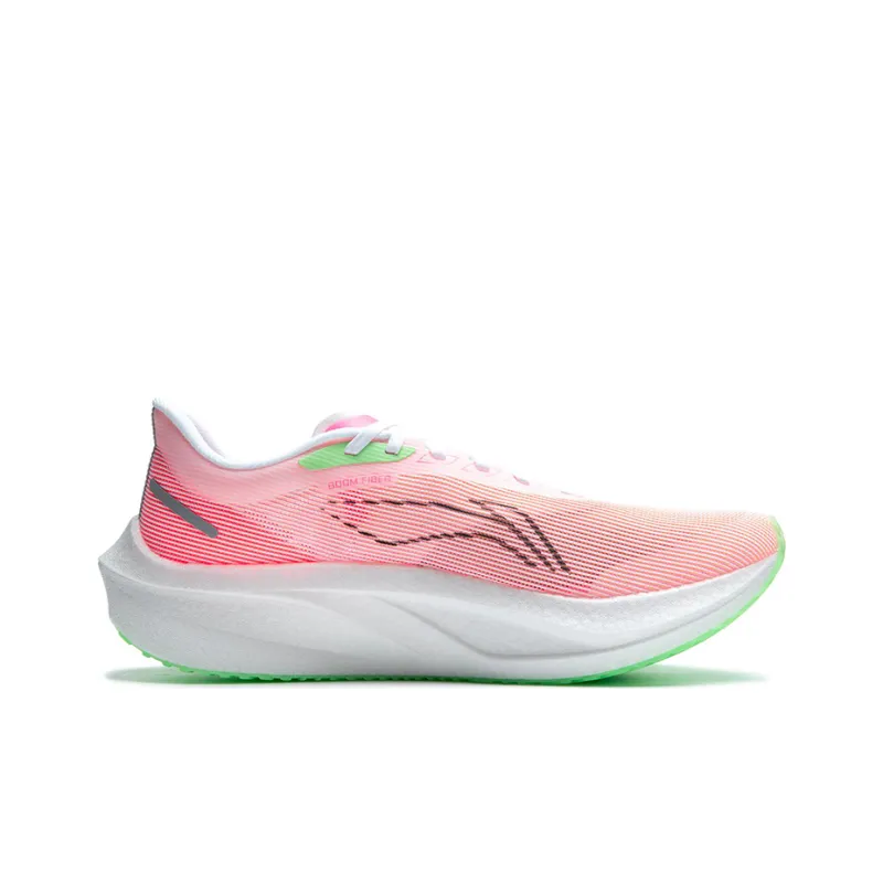 LiNing Feidian 4 Challenger Cushioned Wear-Resistant Breathable Low-Top Running Shoes Men's Pink Orange-1