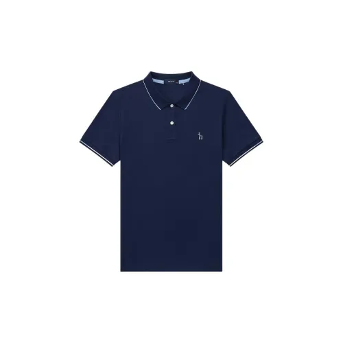 HAZZYS Polo Shirts Men Light Navy Blue