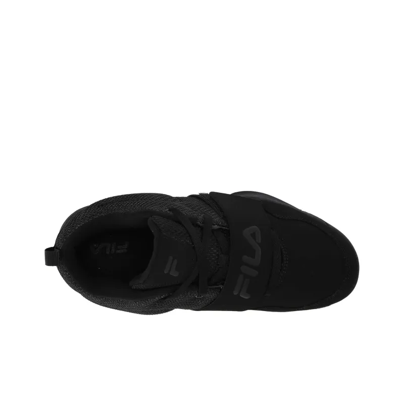 FILA Cushioning Wear Resistant Low Top Running Shoes Unisex Black-4
