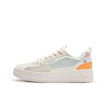 361° Thousand Thoughts Anti Slip Wear Resistant Low Top Skateboard Shoes Women's White Orange