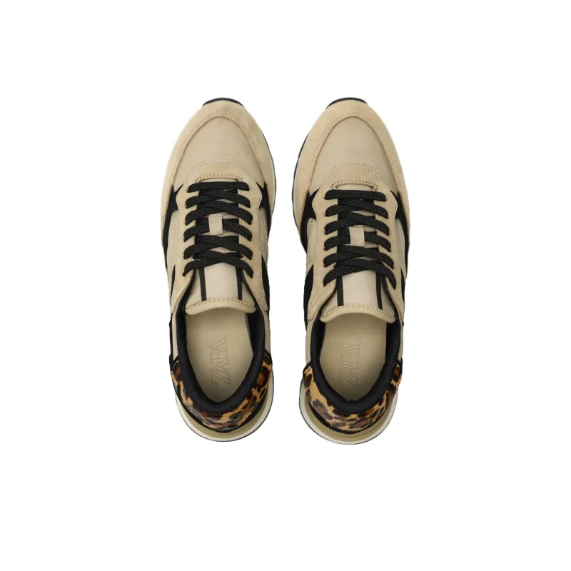ZARA Low-Top Casual Shoes Women's Leopard Print-3