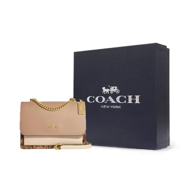 COACH Klare With Cow Leather And Sheepskin Shoulder Bag, Crossbody Bag Small Size Women's Ivory White-6