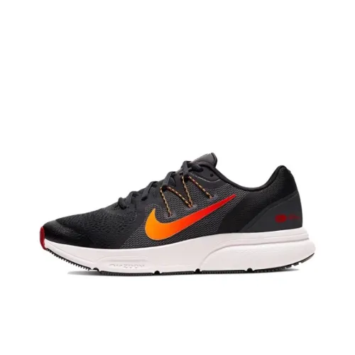 Nike Zoom Span 3 Cushioning, Wear Resistant Low Top Casual Running Shoes Unisex Black Red
