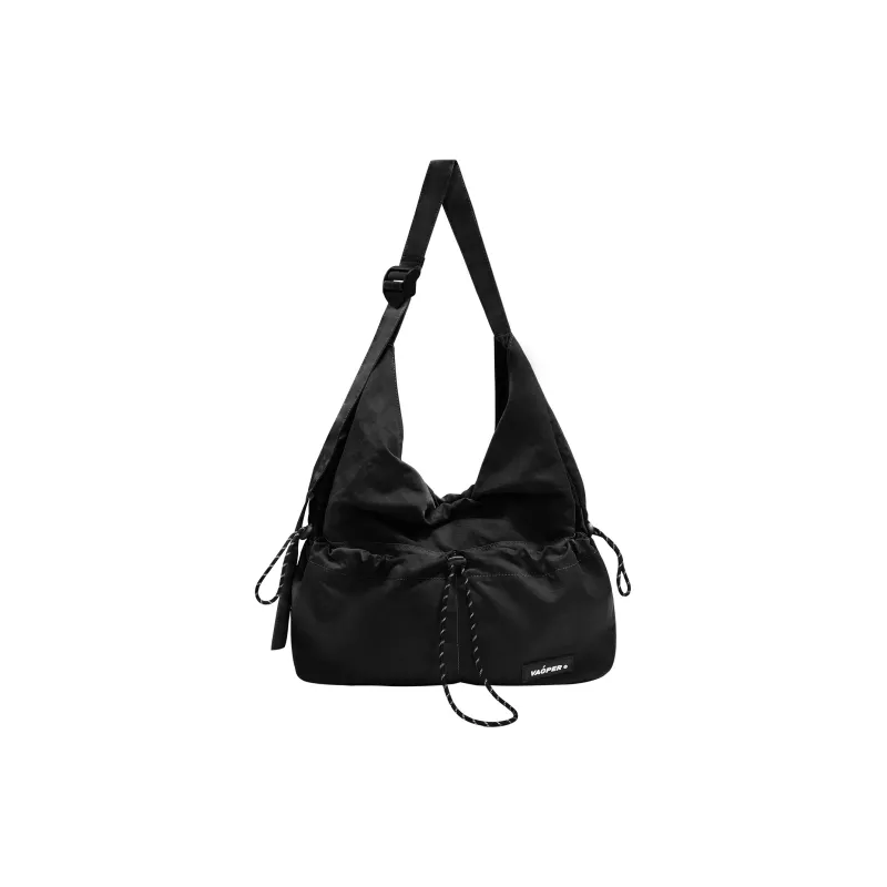 VAOPER Nylon Shoulder Bag Crescent Bag Crossbody Bag Tubas Unisex Black, Khaki-1