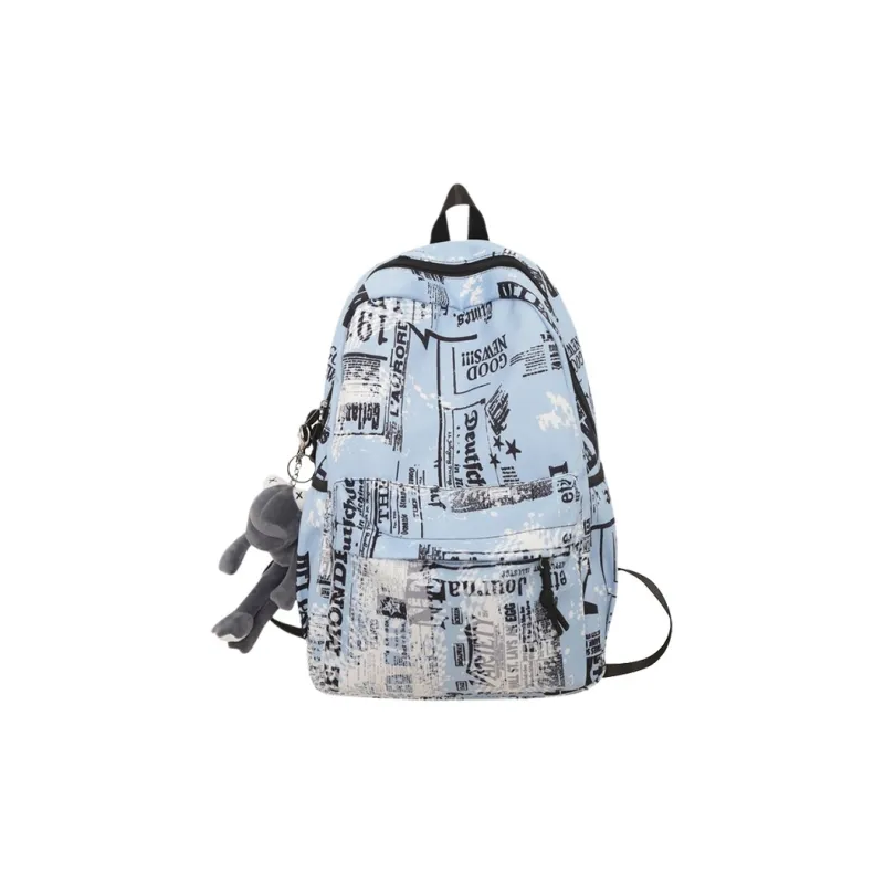 ALNI BITTON Nylon Backpack Regular Men's  Sizing Black/Blue/White/Gray-6