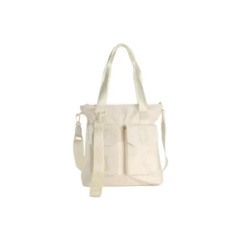 FILA FUSION Fabric Shoulder Bag, Crossbody Bag, Handbag Extra Small Unisex Ivory Ecru