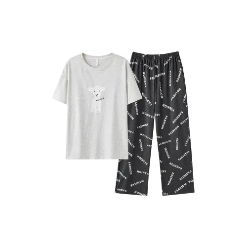 White Ran Women's Pajama Sets