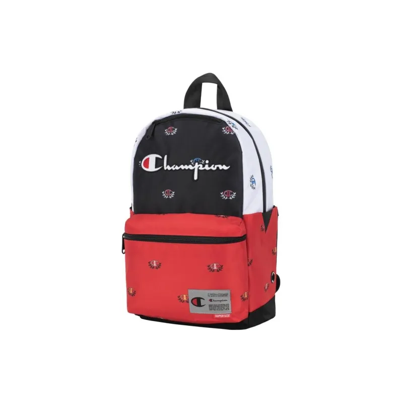 Champion Polyester Backpack Unisex Red Black-1
