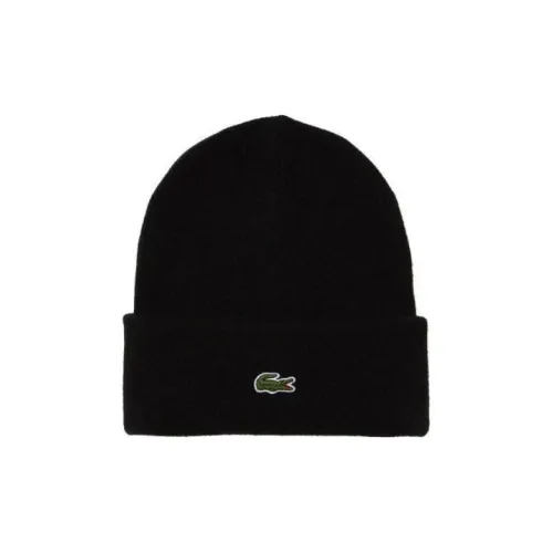 LACOSTE Cotton Beanies Unisex Black