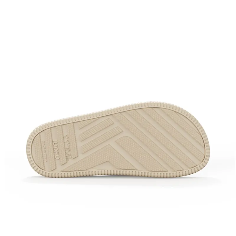 LUOFU Quiet Slide Slippers Men's Black White-2