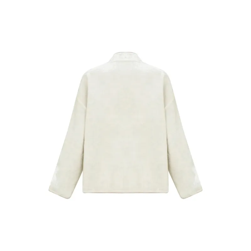 YESWOMEN Cropped Coats Women's Bunch Of Flowers Republic Of China Style Coat-1
