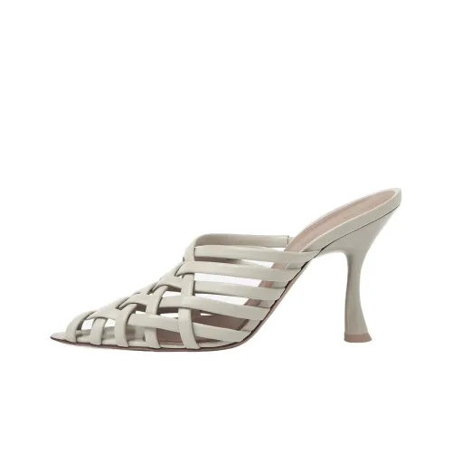 Malone Souliers Closed Toe Slippers 9cm Women's Light Gray