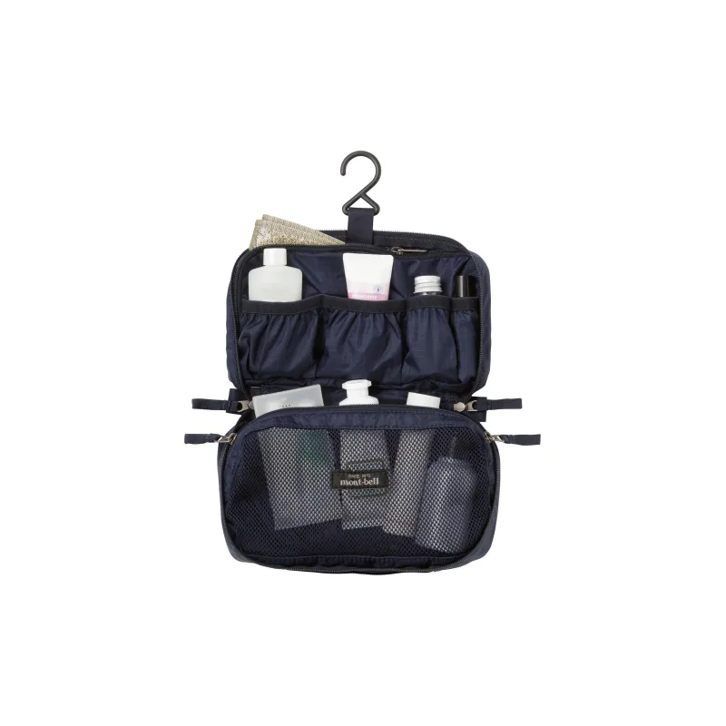 MONTBELL Nylon Toiletry Bag Medium Size Unisex Marine Blue-1