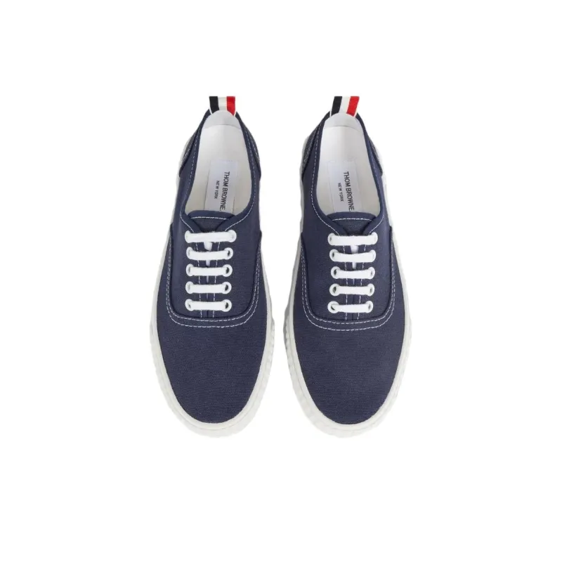 THOM BROWNE Heritage Cotton Canvas Sneakers-3