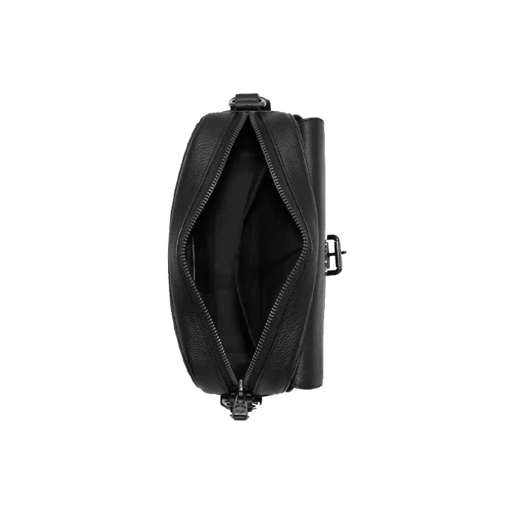 COACH Hudson Pebbled Leather Shoulder Bag Crossbody Bag Medium Size Men's Black-2