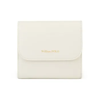 WilliamPOLO Cow Leather Coin Purse Cropped Wallet Regular Women's White/Black/Red/Pink