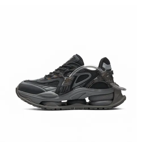OGR Time Traveler Collection Low Top Chunky Sneakers Unisex Black