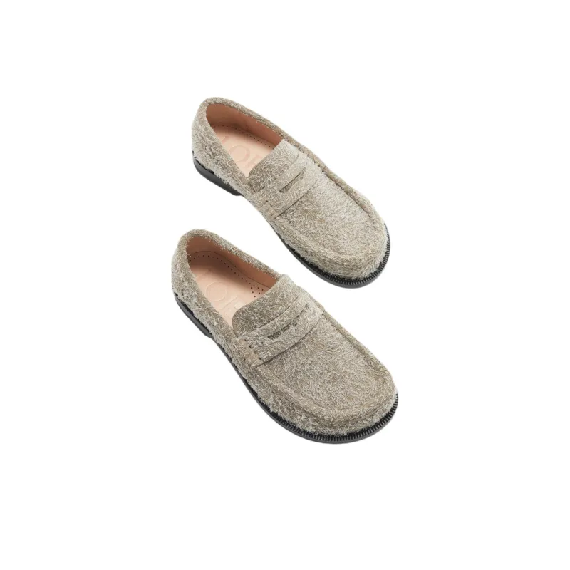 LOEWE Campo Loafers Women's Khaki Green-4