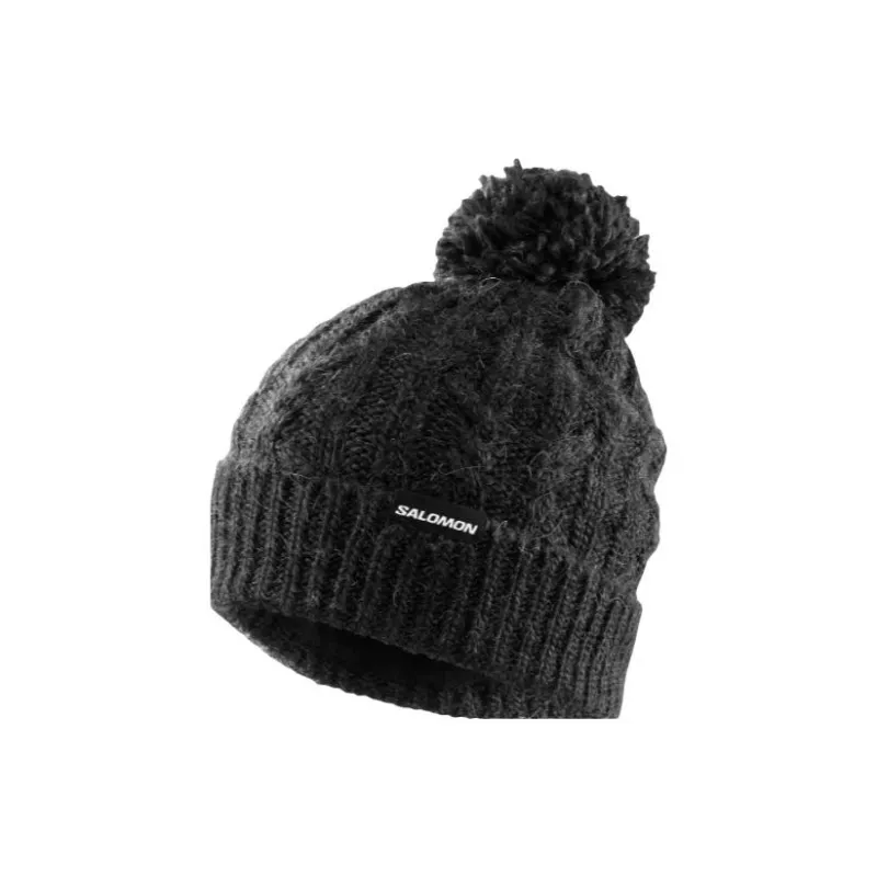 SALOMON Wool Beanies Women's Black-0