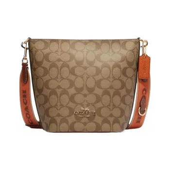 COACH Logan PVC Luggage Bag, Shoulder Bag, Crossbody Bag Medium Size Women's Khaki