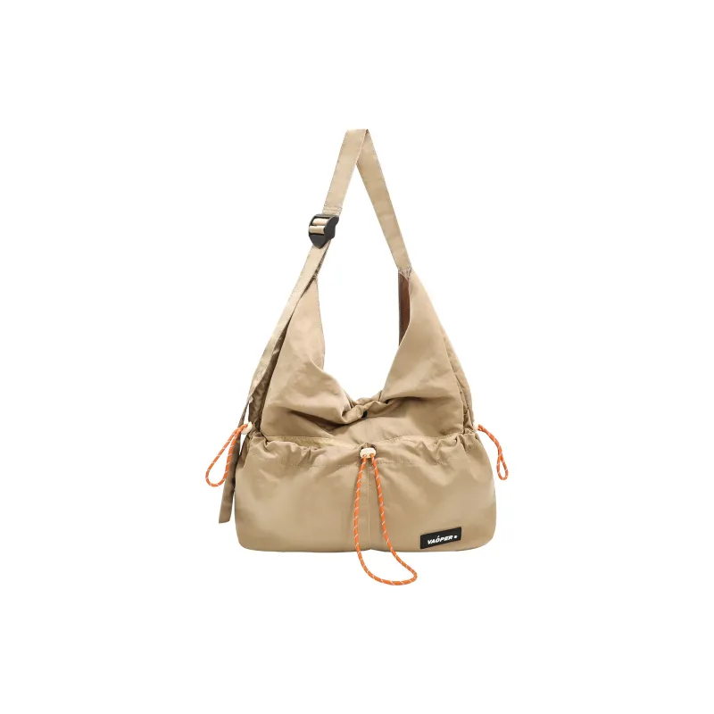 VAOPER Nylon Shoulder Bag Crescent Bag Crossbody Bag Tubas Unisex Black, Khaki-5