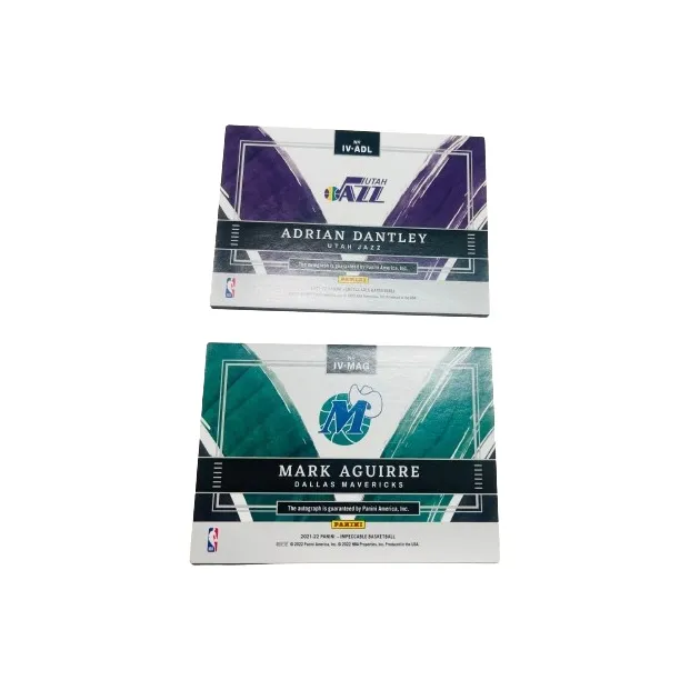 PANINI Adrian Dantley Mark Aguirre Player Card Product Access Sports Cards 2 Pcs-1