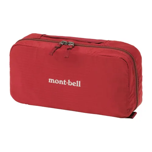 MONTBELL Nylon Toiletry Bag Medium Size Unisex Red