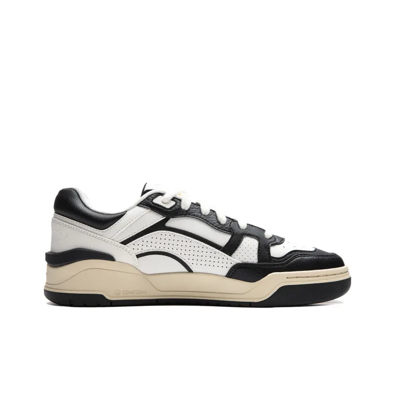 LiNing Moon White 2.0 Slip Resistant, Abrasion Resistant, Breathable Low Top Skateboard Shoes Men's White Black-1