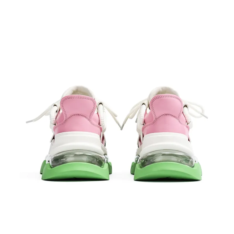 VINYVIOLA Cushioned Wear-Resistant Height Increasing Low-Top Chunky Sneakers Women's-9