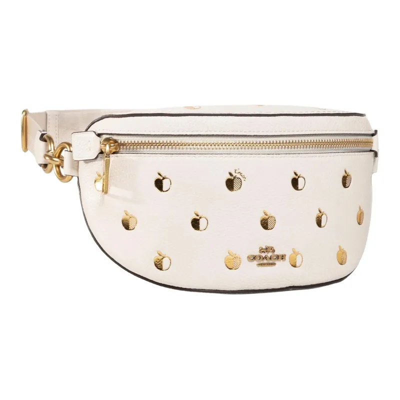 COACH Bethany Leather Crossbody Bag Sling Bag Fanny Pack Small Size Women's White-3