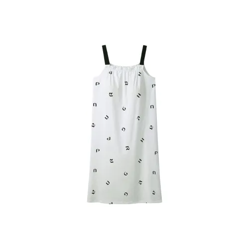 Sha Qian Nightgown Summer Women's White