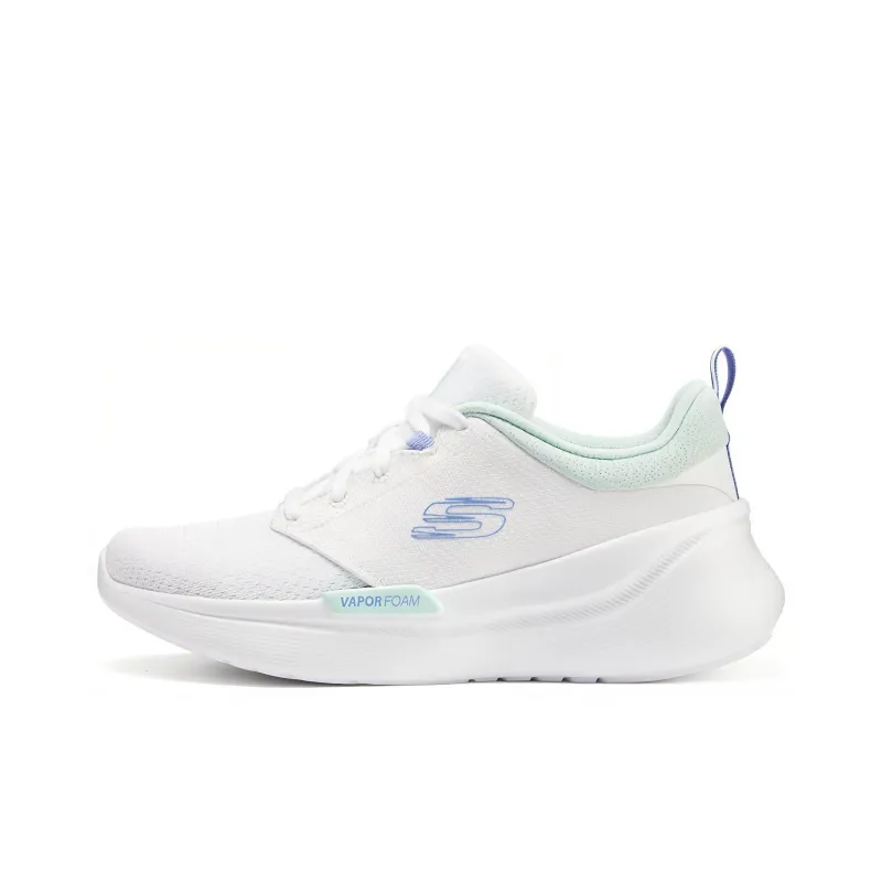 Skechers Slip Resistant And Breathable Low Top Casual Running Shoes Women's White Blue-0