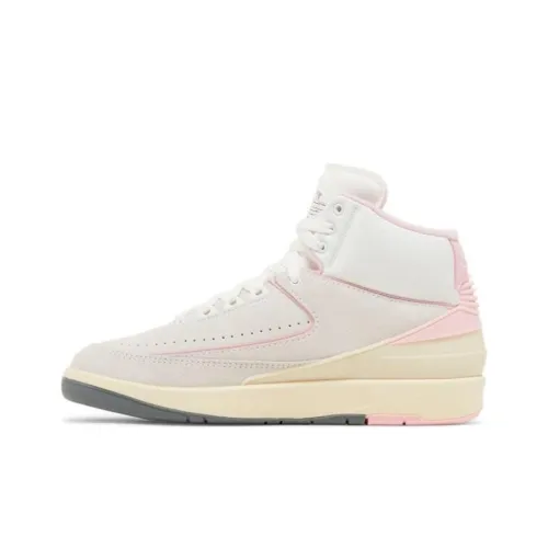 Air Jordan 2 Vintage Basketball Shoes Women's Mid-Top White/Pink